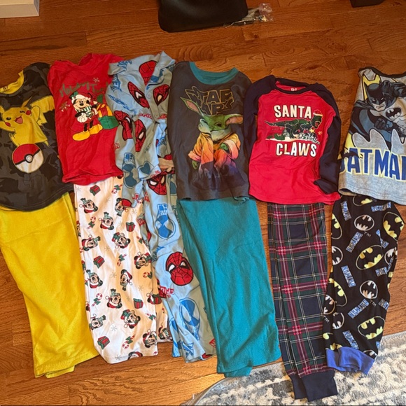 Kids Cartoon Character Pajama Set - Multi-Color - Picture 1 of 5